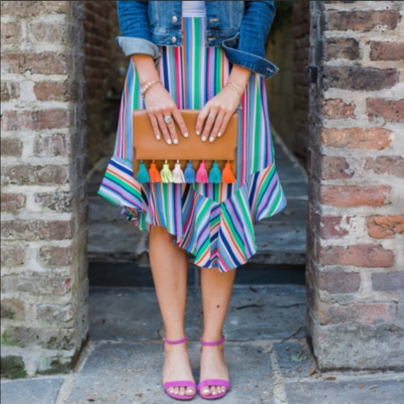 a.n.a Dresses & Skirts - A New Day Asymmetrical Stripped Pattern Skirt